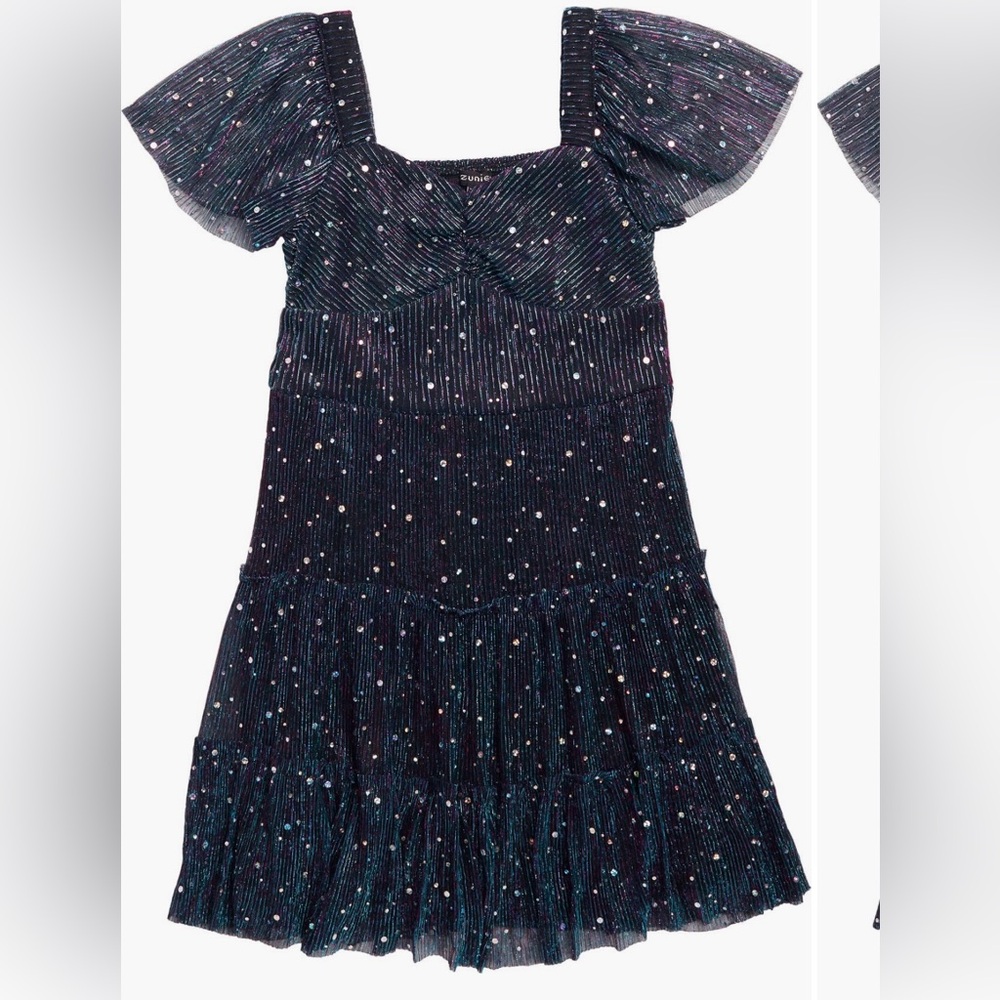 Zunie Blue and Purple Sparkle Party Dress 16